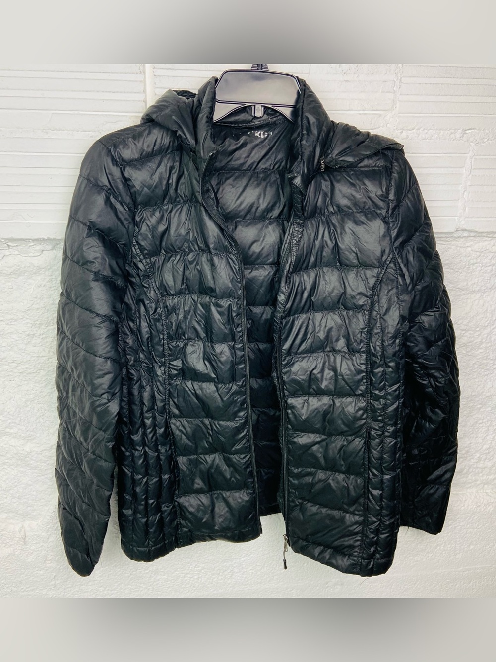 Women’s Black Quilted Puffer Jacket with Hood size XS